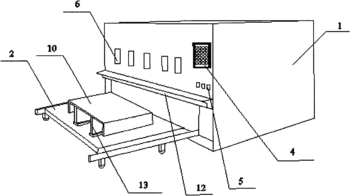 Hot bending furnace for colored glazing glass, method for preparing colored glazing toughened hot-bent glass and colored glazing toughened hot-bent glass