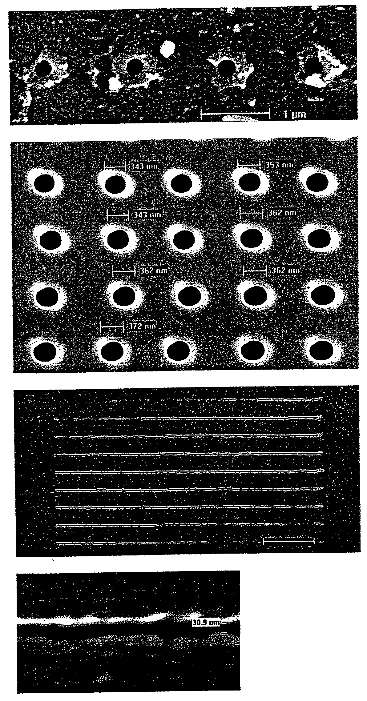 Method for forming nanoscale features and structures produced thereby