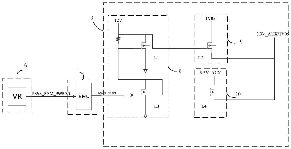 Hardware circuit capable of effectively preventing electric leakage and server