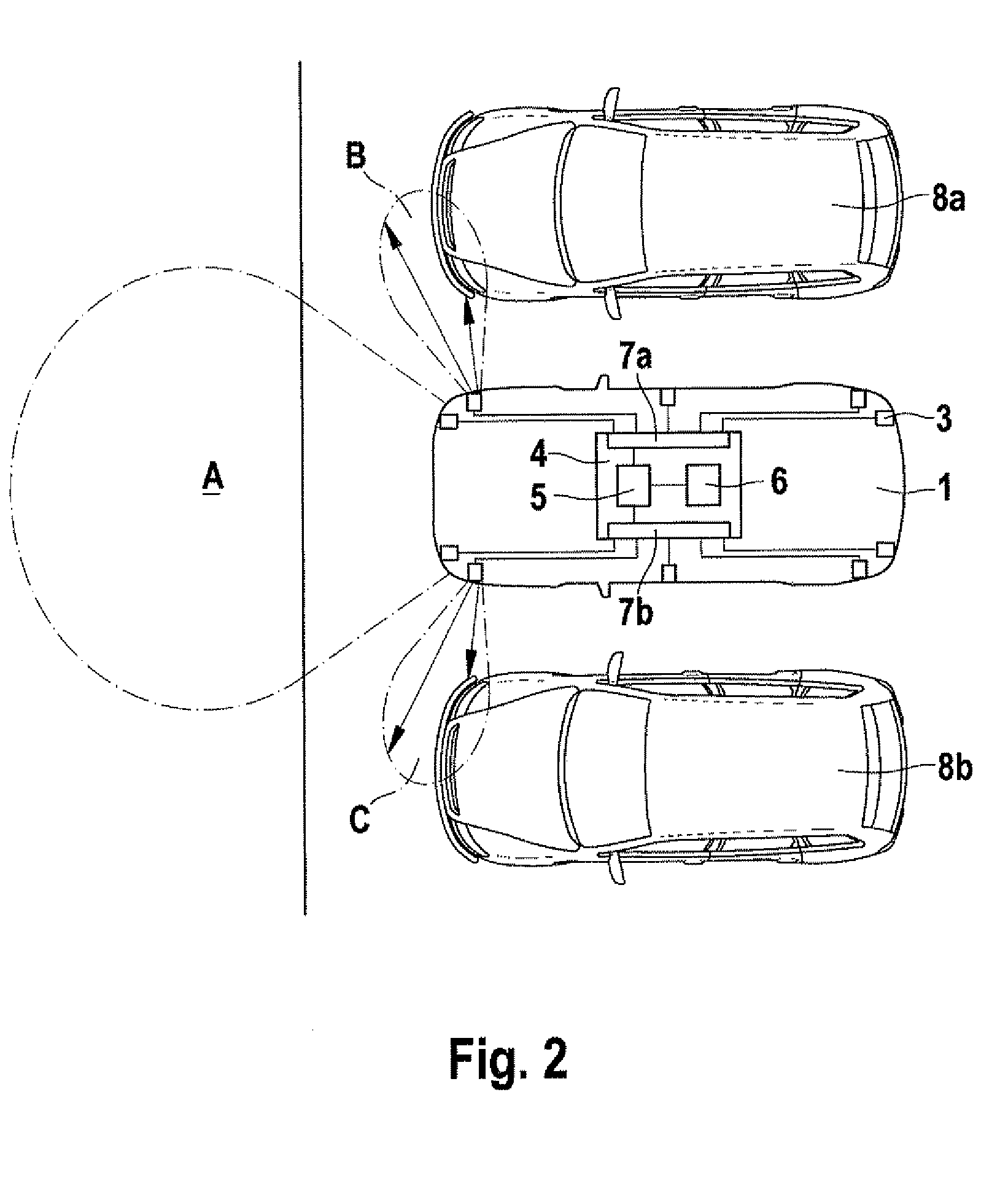 Method for increasing the safety of a vehicle and central processing unit for a driver assistance system