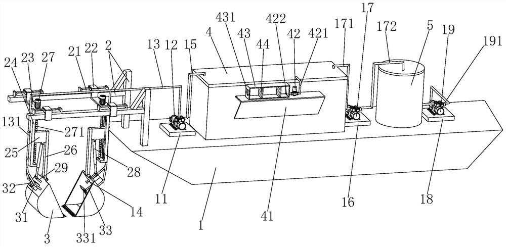 A device and method for dredging water conservancy project river