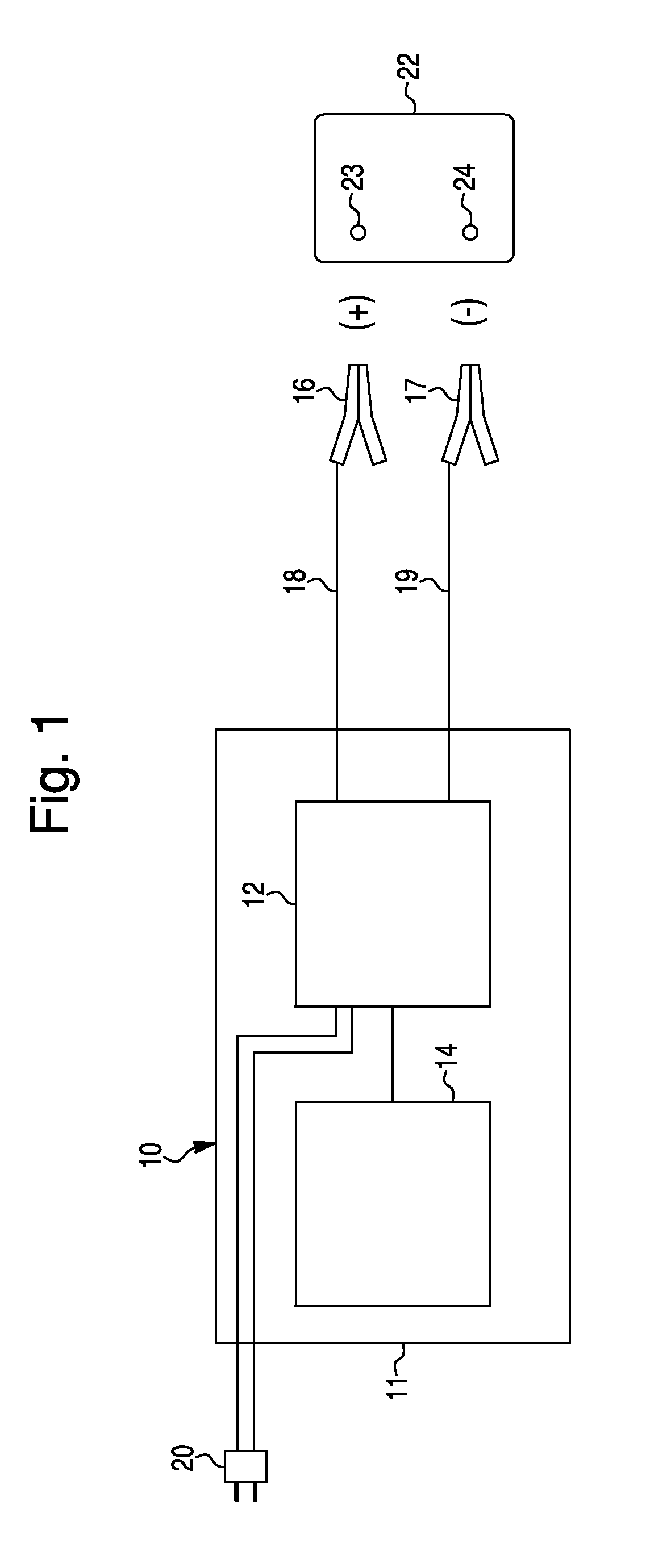 Method and device for voltage detection and charging of electric battery