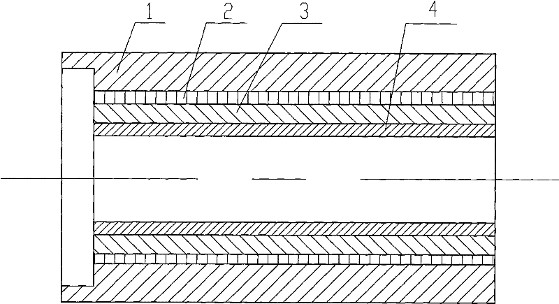 Bimetallic metallurgical composite wear-resisting tube blank and manufacturing method thereof