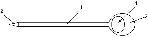 Repairing needle for teflon coating and repairing method