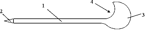 Repairing needle for teflon coating and repairing method