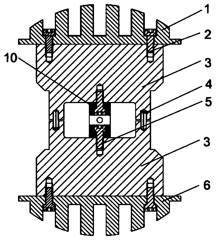 I-shaped internal bracket heat dissipation device for sealed cabin