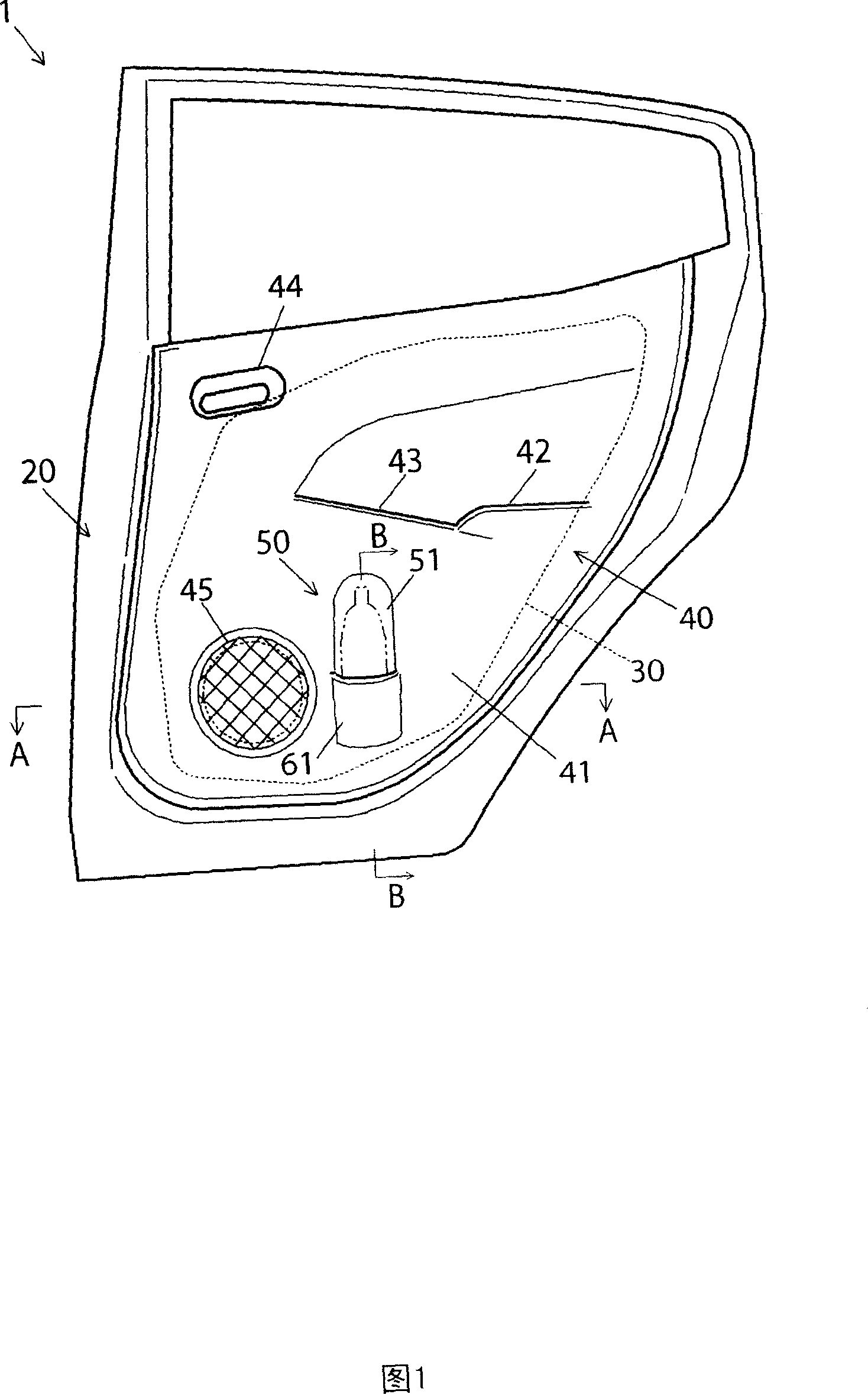 Automobile door structure