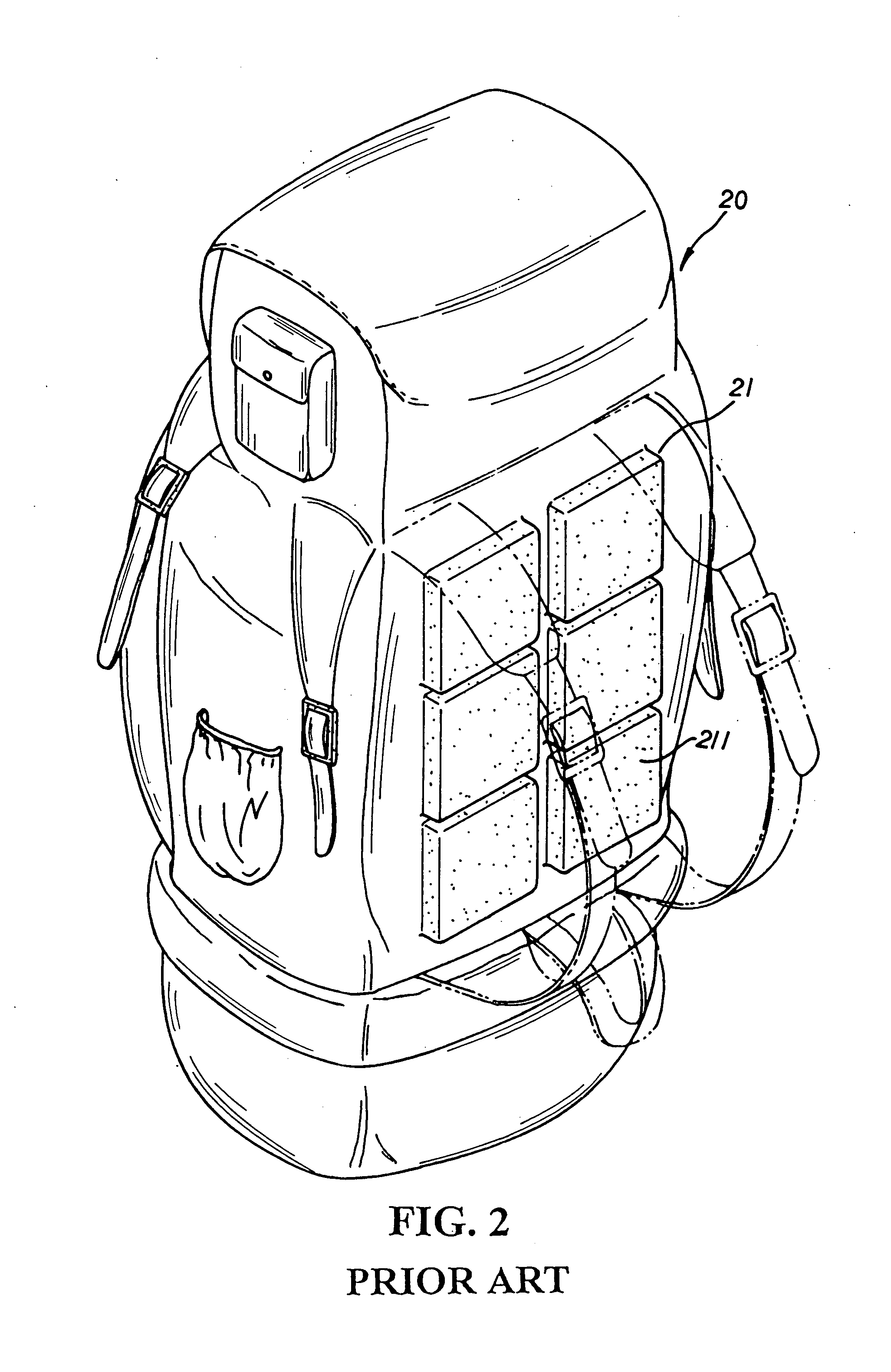 Back sack with heat dissipation effect