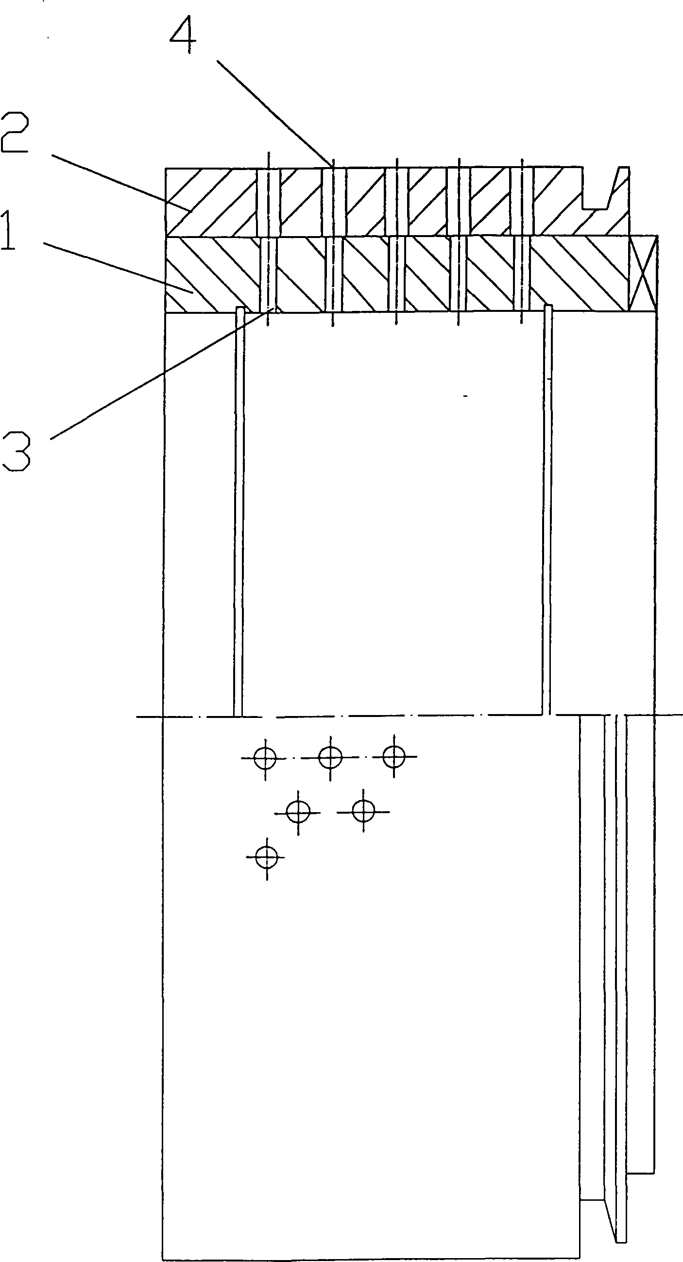 Double-layer ring die in interference fit connection for biomass particle granulator