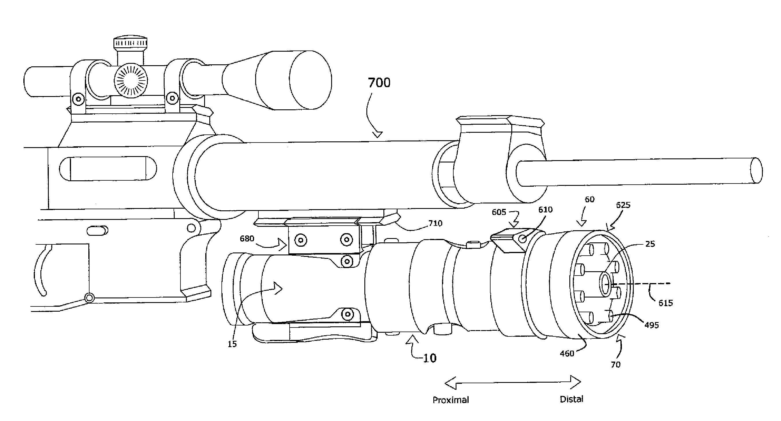 Systems and methods for providing a firearm with an extendable light source