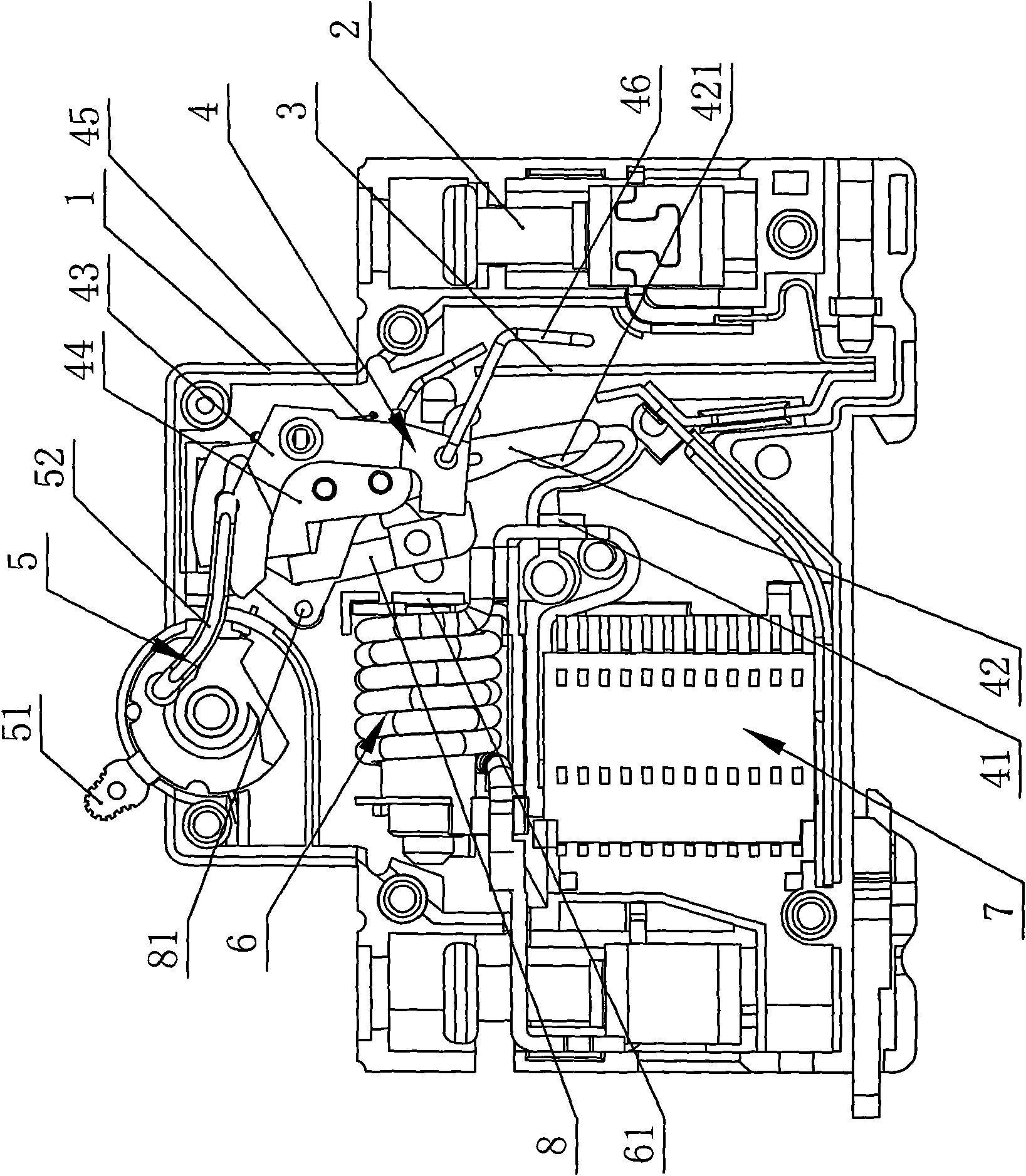 Rapid-releasing breaker