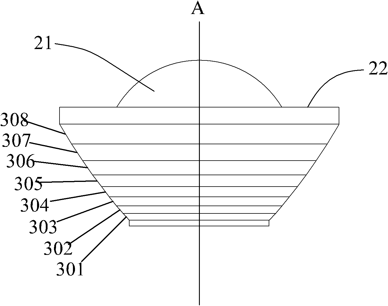 Condenser lens of LED (light emitting diode)