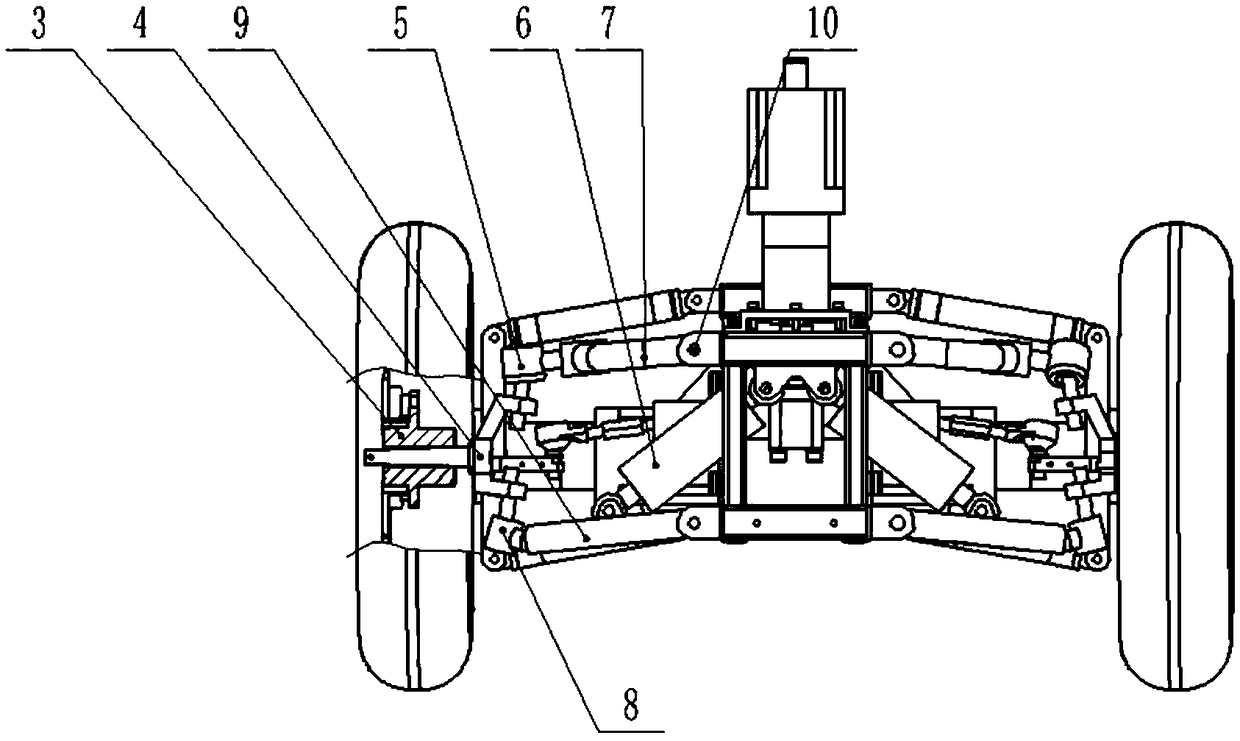 Front wheel steering chassis of security robot