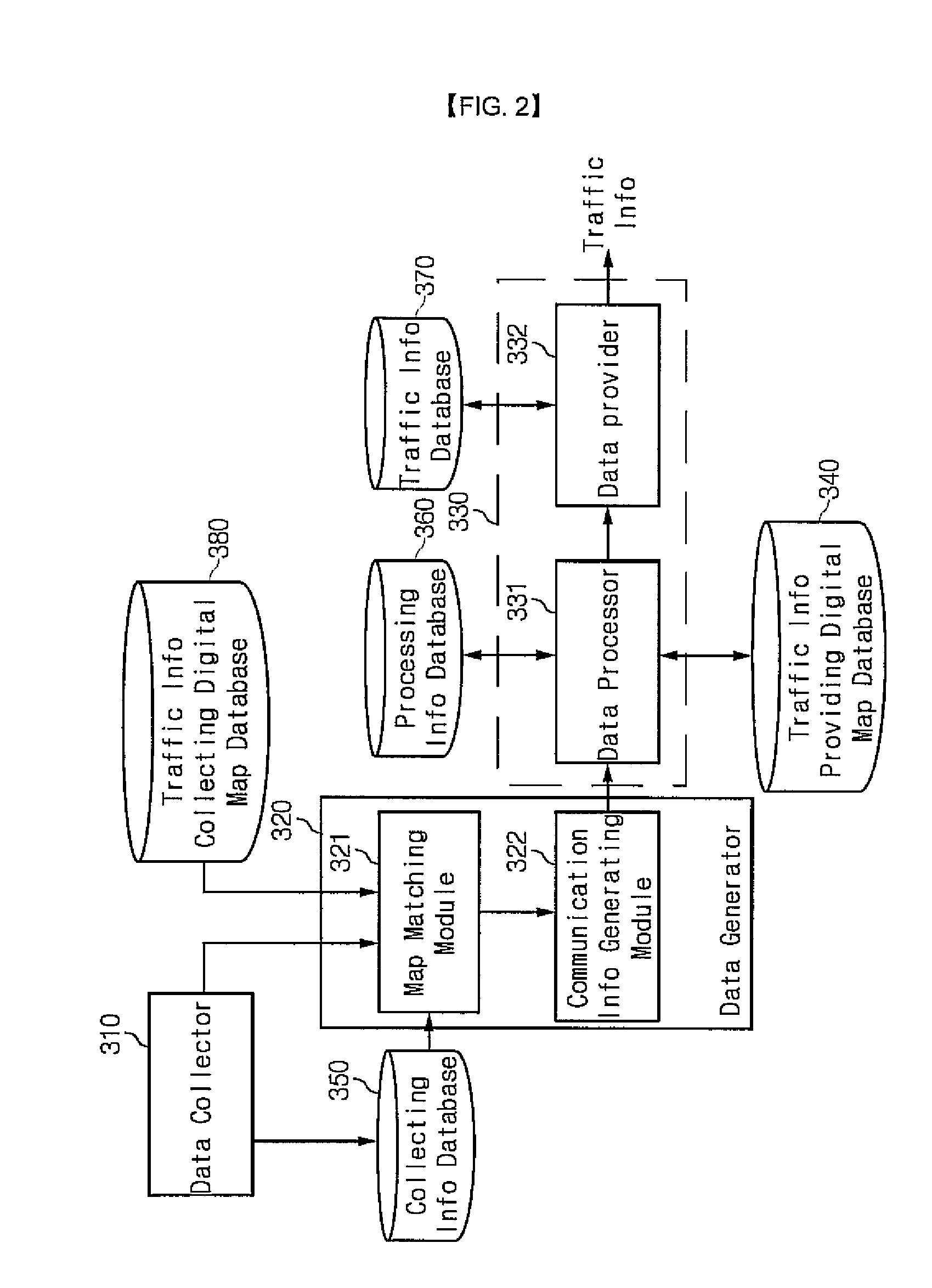 Traffic information providing system using digital map for collecting traffic information and method thereof
