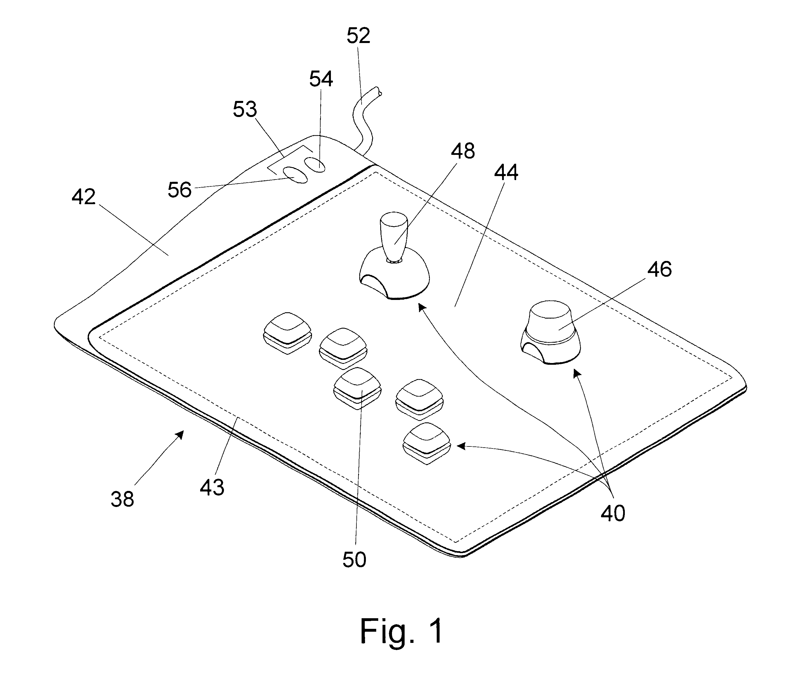 Computer input device with individually positionable and programmable input members