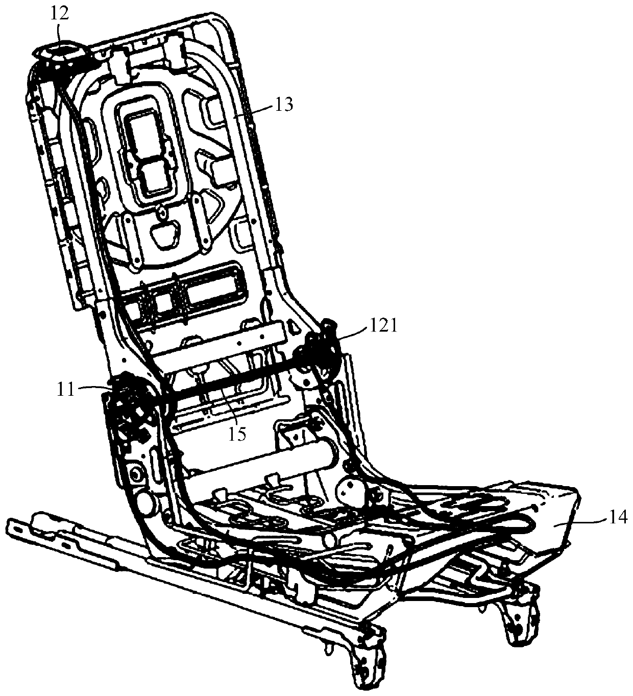 Chair back forward-leaning easy-entry structure and using method thereof