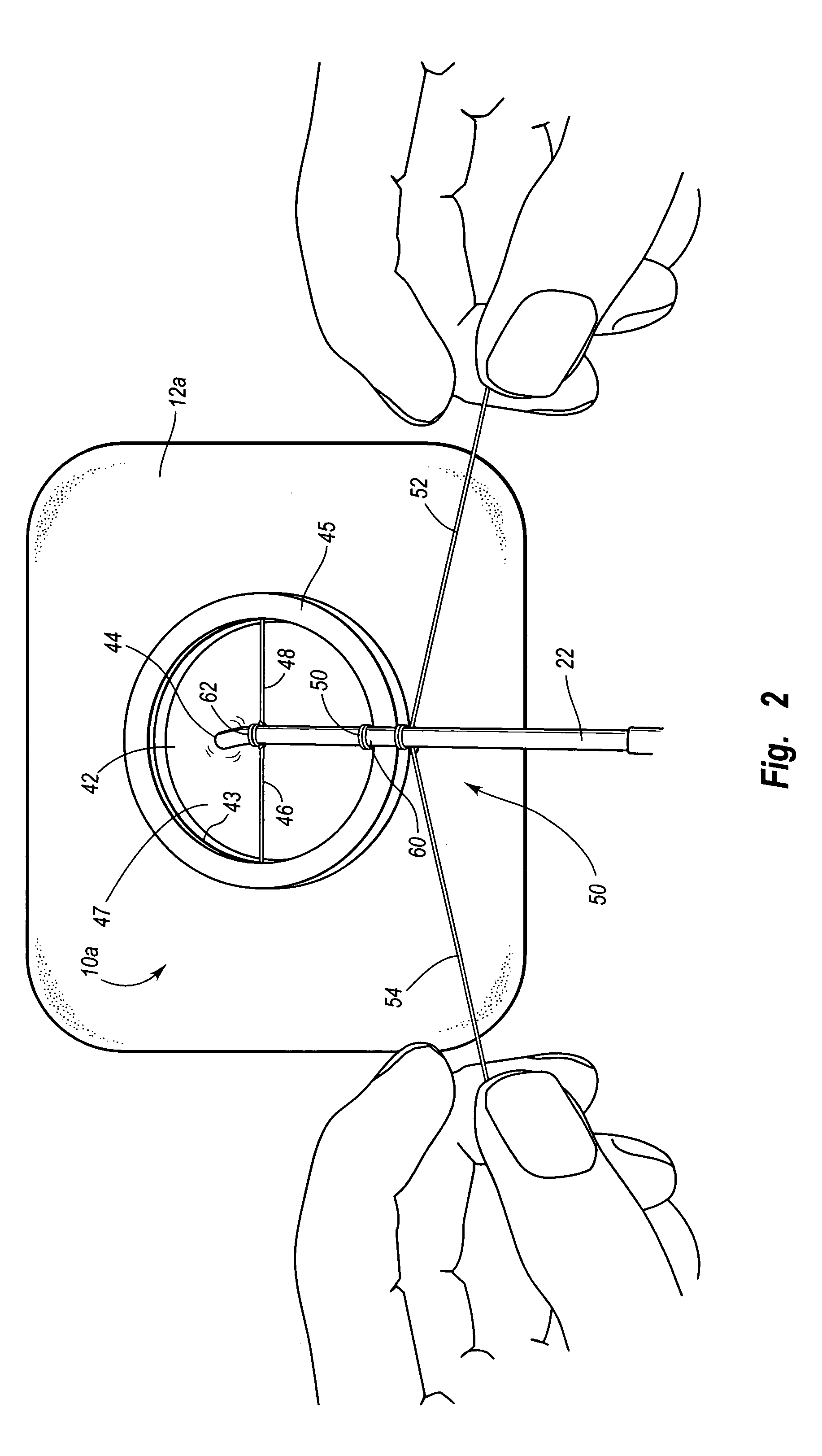 Self-suturing anchor device for a catheter