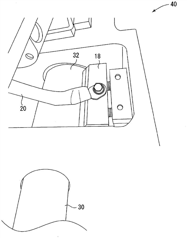 Current collector member for cylinder plating device and plating device