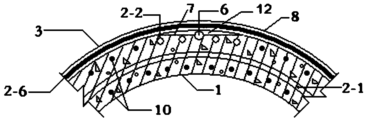 Tunnel vault second lining concrete vacuum auxiliary pouring method