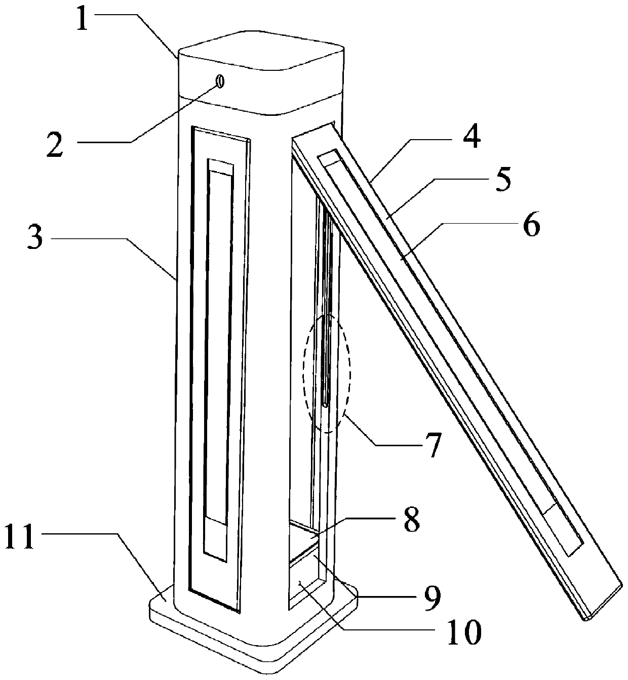 A life-saving street lamp equipped with an airbag