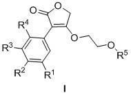 3-aryl-4-(2-acyloxy ethyoxyl)-2(5H)-furanone compound and preparation method and application thereof
