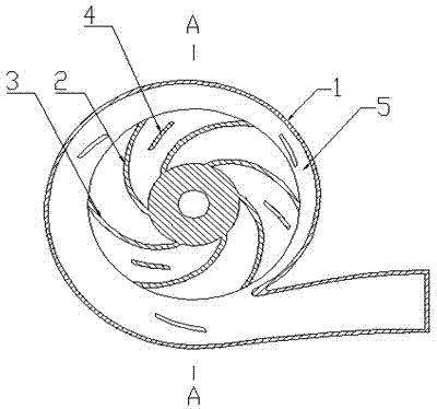 Impeller and volute chamber guide device in double-suction centrifugal pump