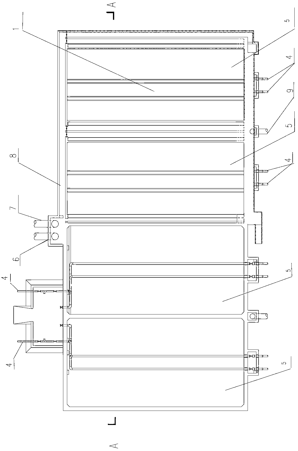 Hydrolysis acidizing settling pond and application thereof