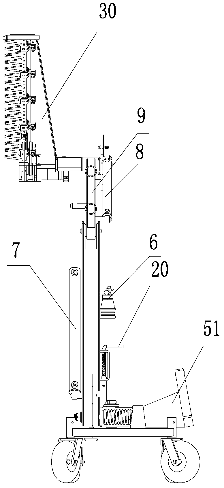 Full-hydraulic fast switching trimming device