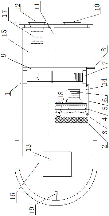 Integral waste heat recovering and drying device