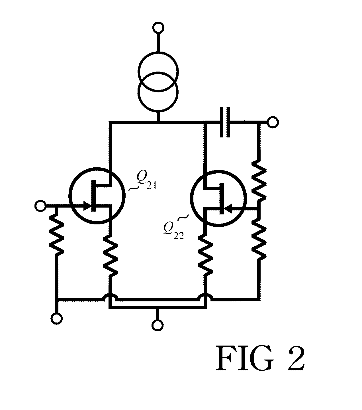Method for introducing feedback in a FET amplifier