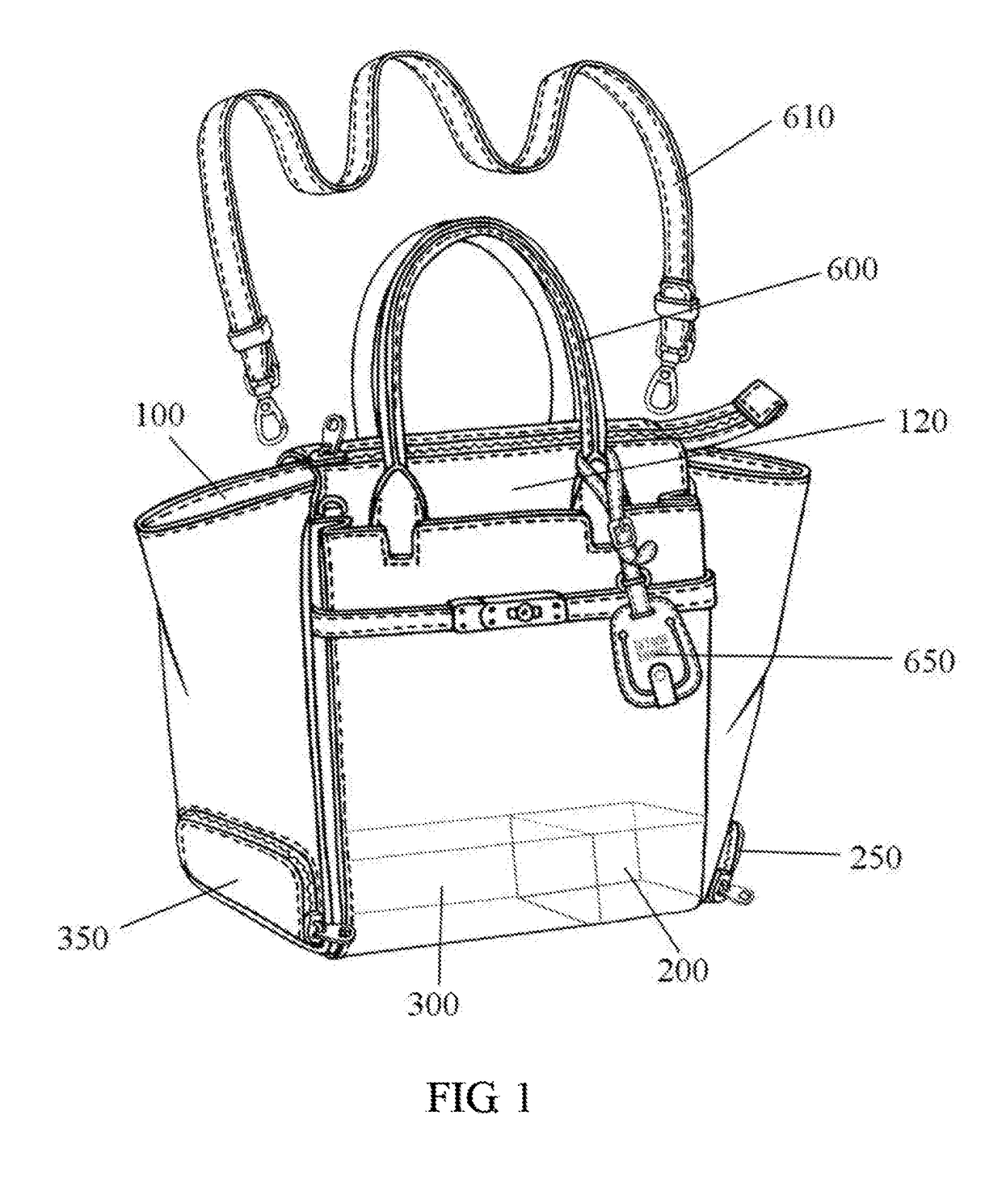 Carry-all bag with fixed insulated and non-insulated compartments