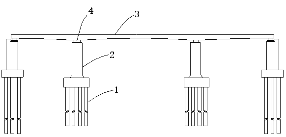 Turning bridge with damping function and construction method thereof