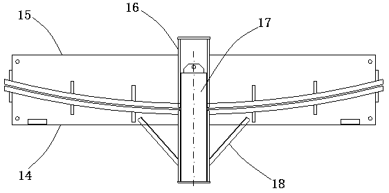 Turning bridge with damping function and construction method thereof
