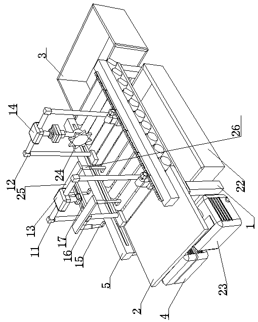 Material cutting device for construction site construction