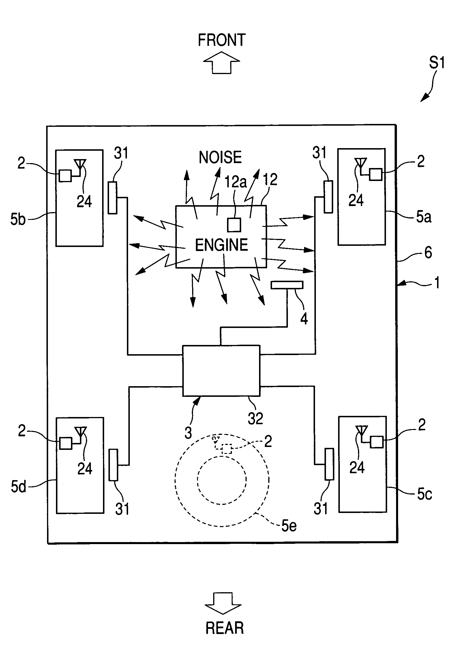 Tire inflation pressure sensing apparatus with function of detecting tire location