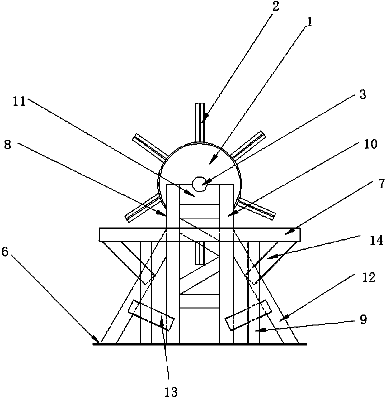 Stator frame welding deflection tool and application method thereof