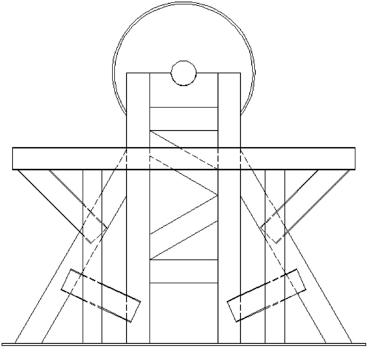 Stator frame welding deflection tool and application method thereof