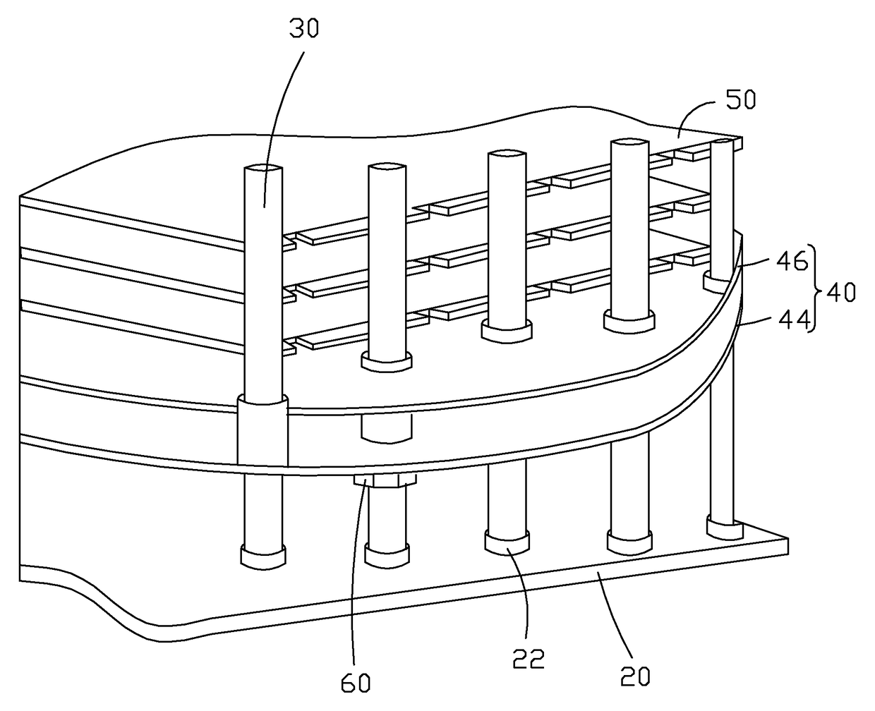 Quartz clip device and manufacturing method thereof and OLED high-temperature oven having same