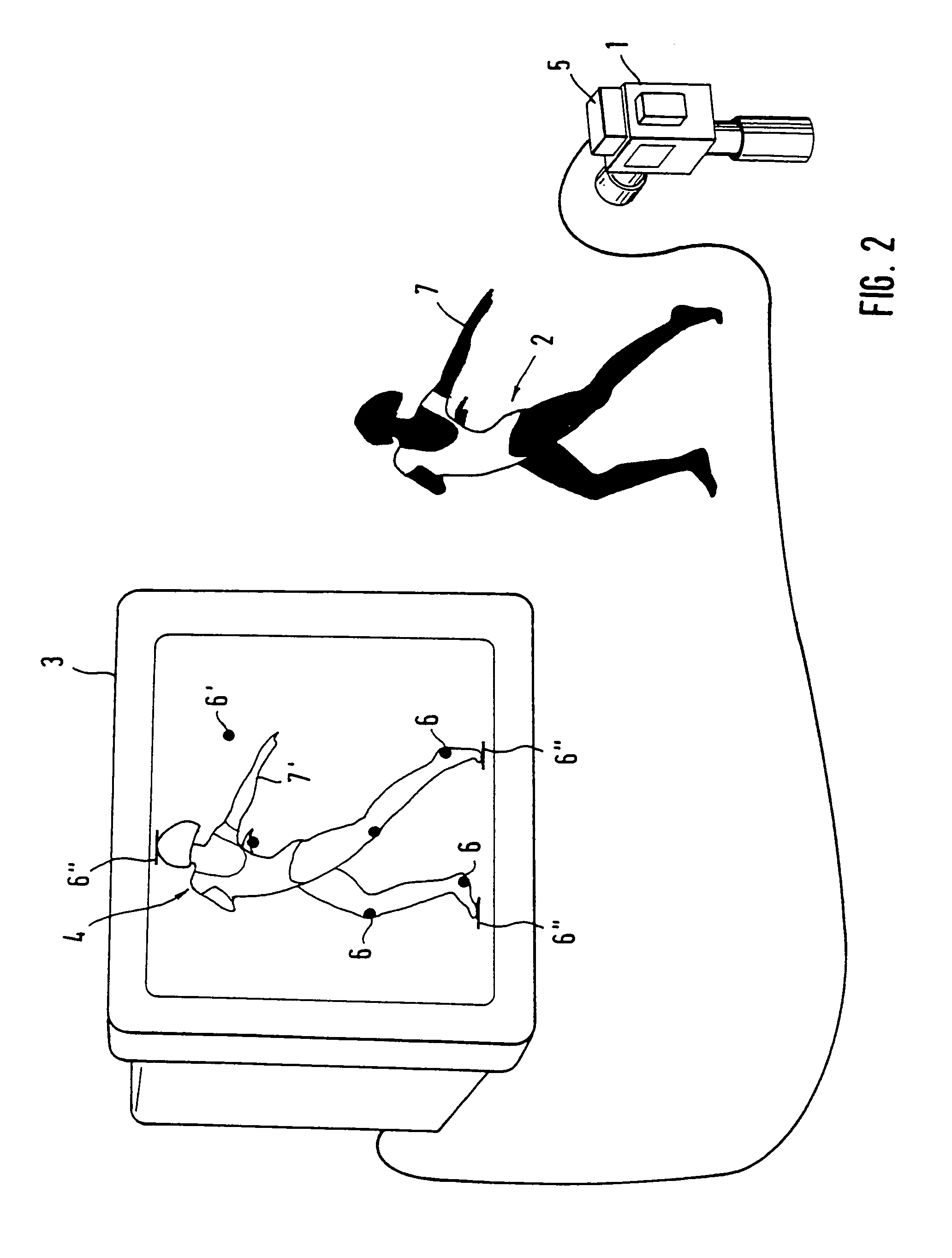 System for enabling a moving person to control body movements to be performed by said person