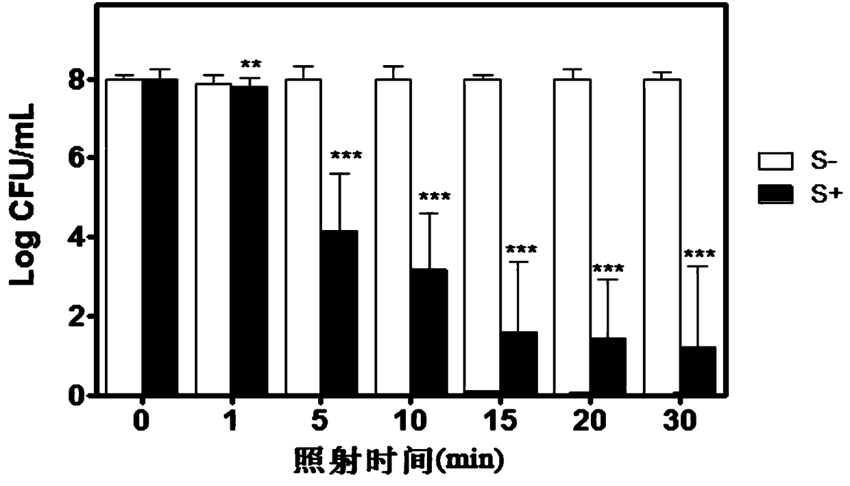 Photodynamic killing method of listeria monocytogenes in liquid milk