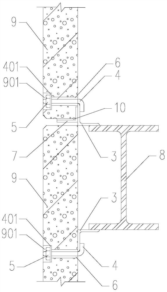 A light-weight external wall panel connection node