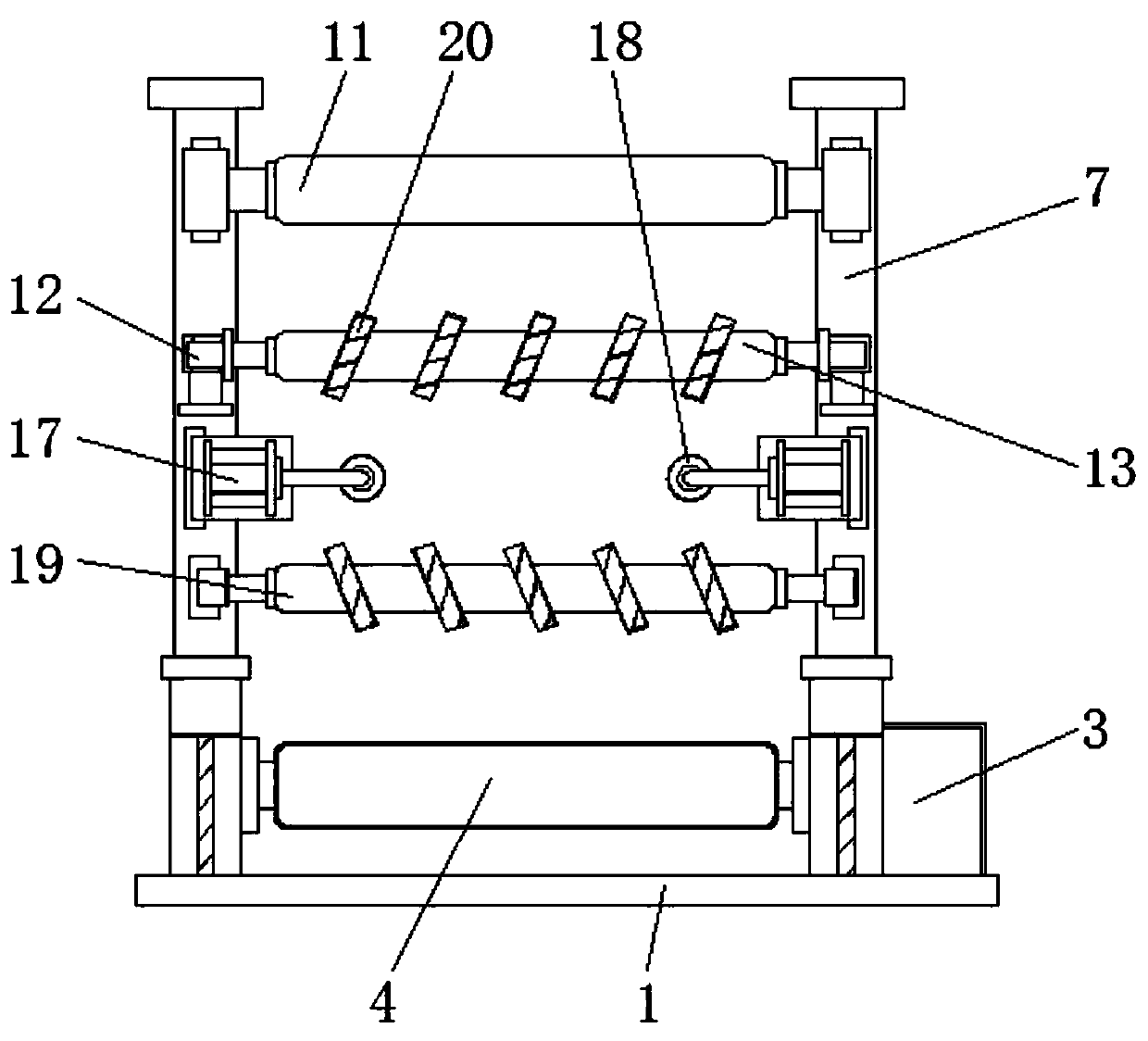 A cloth winding machine with the function of preventing cloth from wrinkling