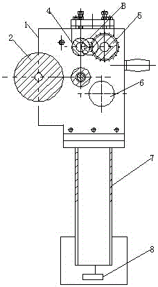 Rubber sheet winding and rolling mechanism of tire tread winding machine