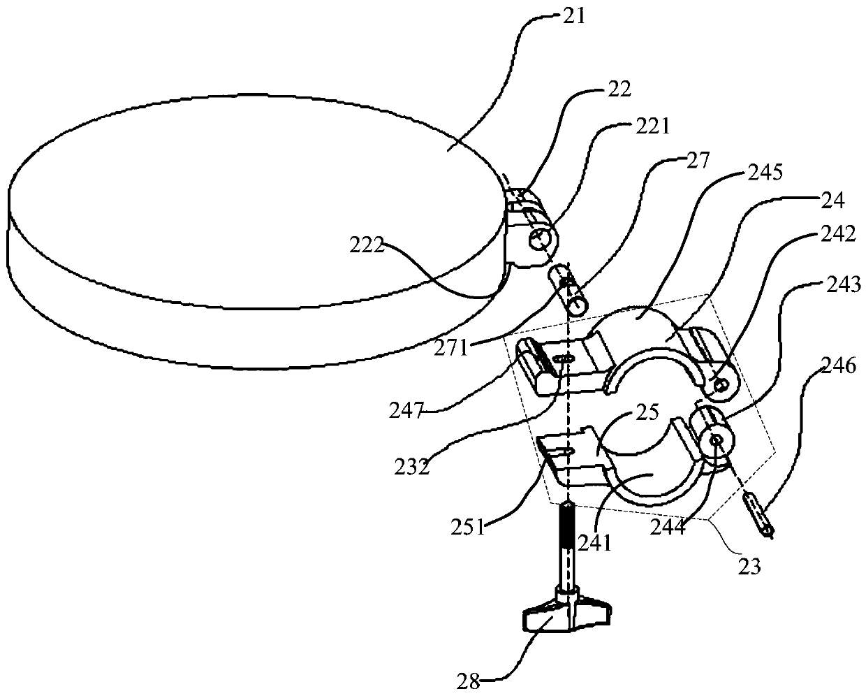 Rotary self-locking drum pad device