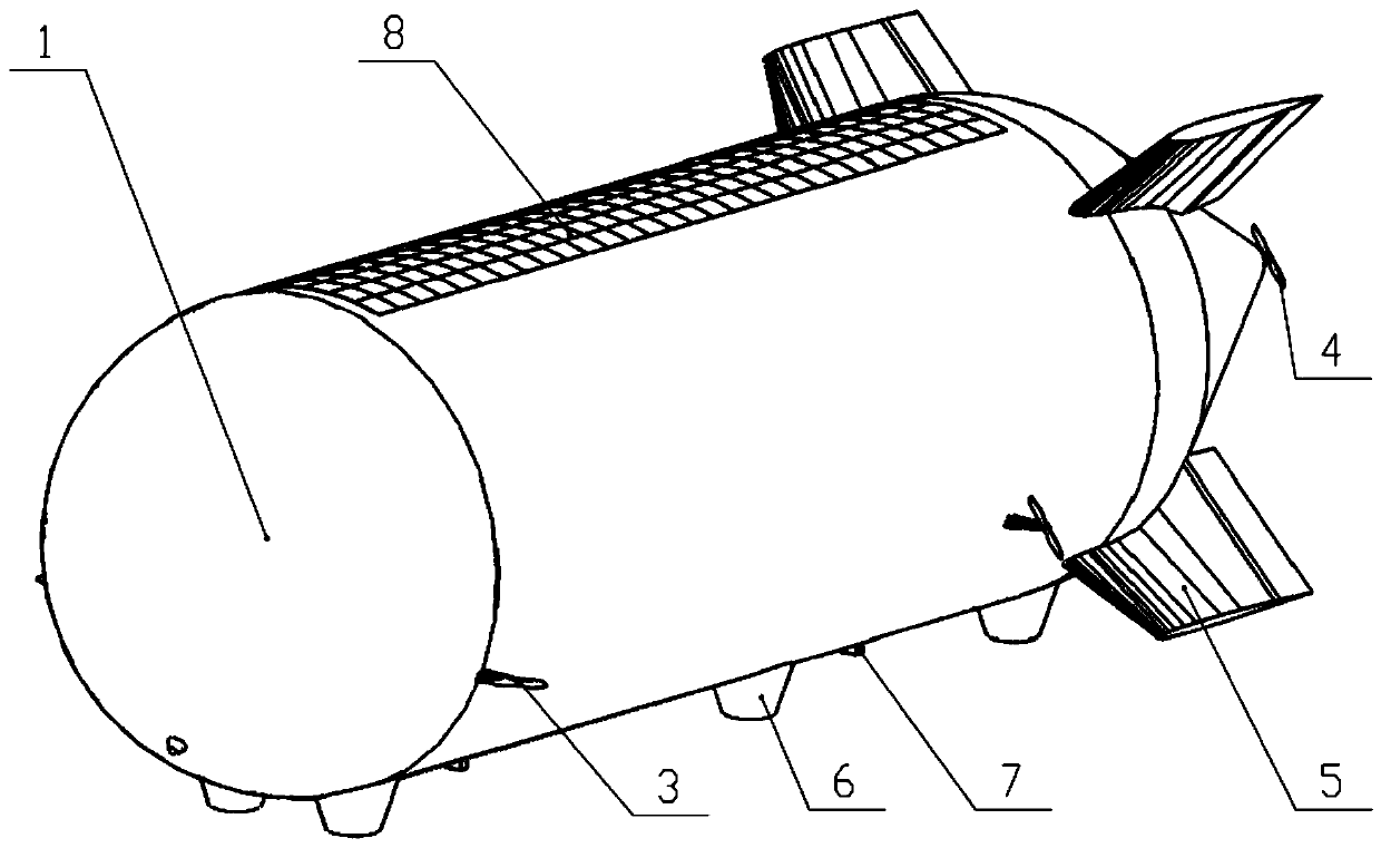 Large scale semi-rigid structure airship
