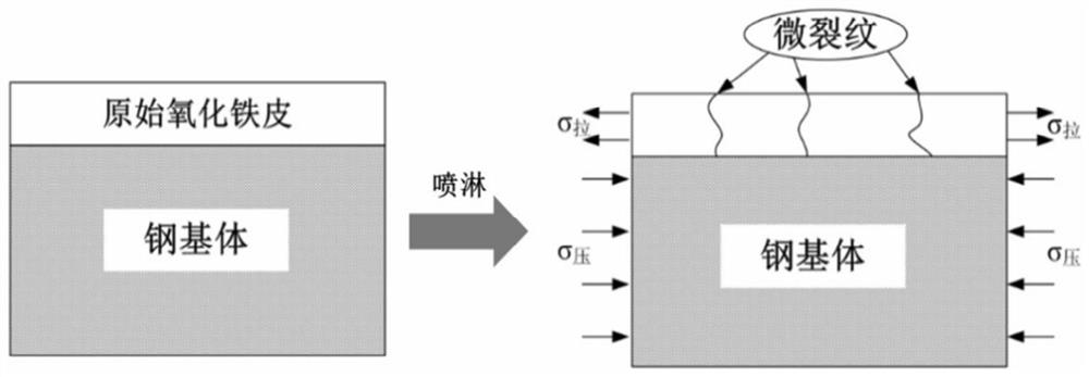 A high-efficiency descaling method for hot-rolled short-process production line furnace scale