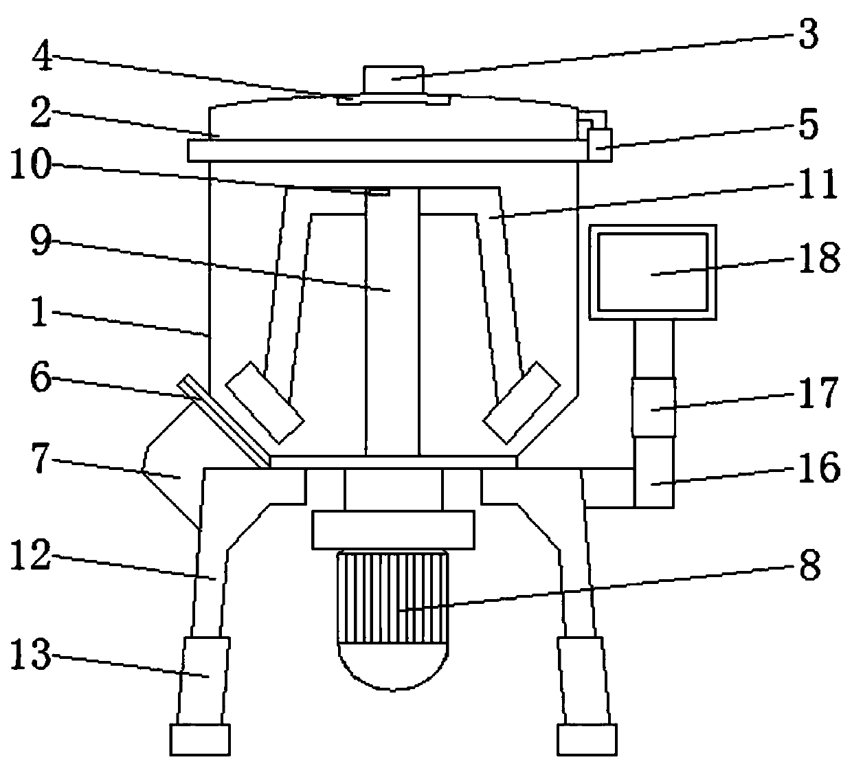 Safety dustproof stirring device and implementation method thereof