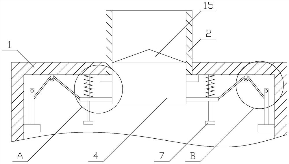 A manual feeding type organic fertilizer crushing device with good dust-proof effect