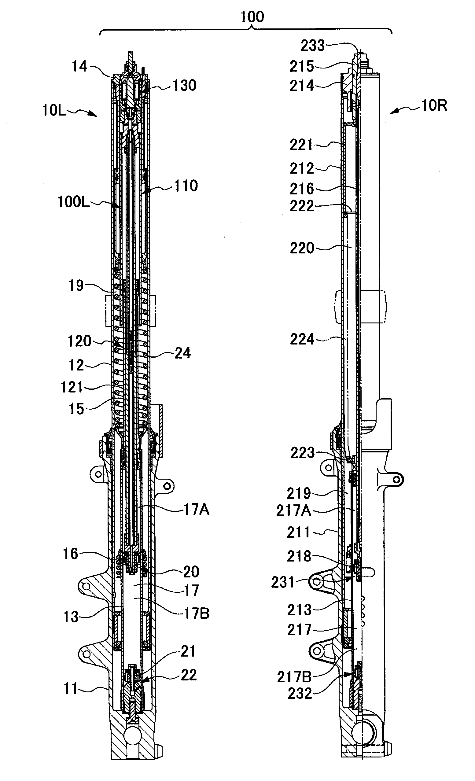 Vehicle height control device for motorcycle
