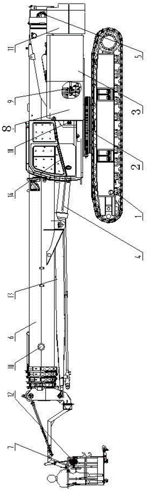 A telescopic arm crawler type aerial work platform